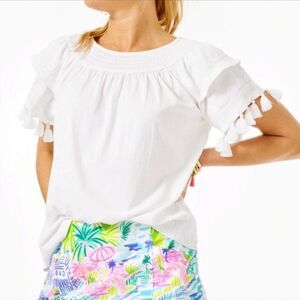 Lilly Pulitzer nailah top resort white‎